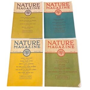 Lot of Four (4) Vintage Nature Magazines 1935
